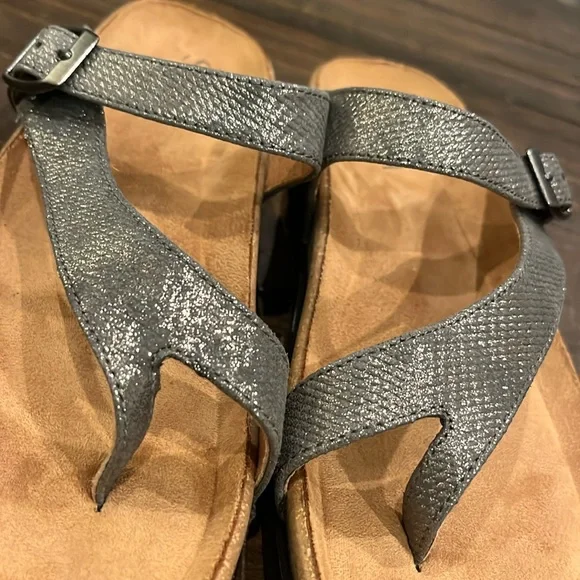 SALVIA Leather/Suede Anoros Sandals in Lizzard Pewter - Picture 13 of 16